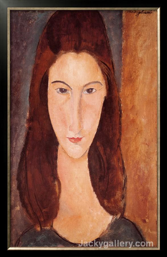 Portrait of Jeanne Hebuterne by Amedeo Modigliani paintings reproduction